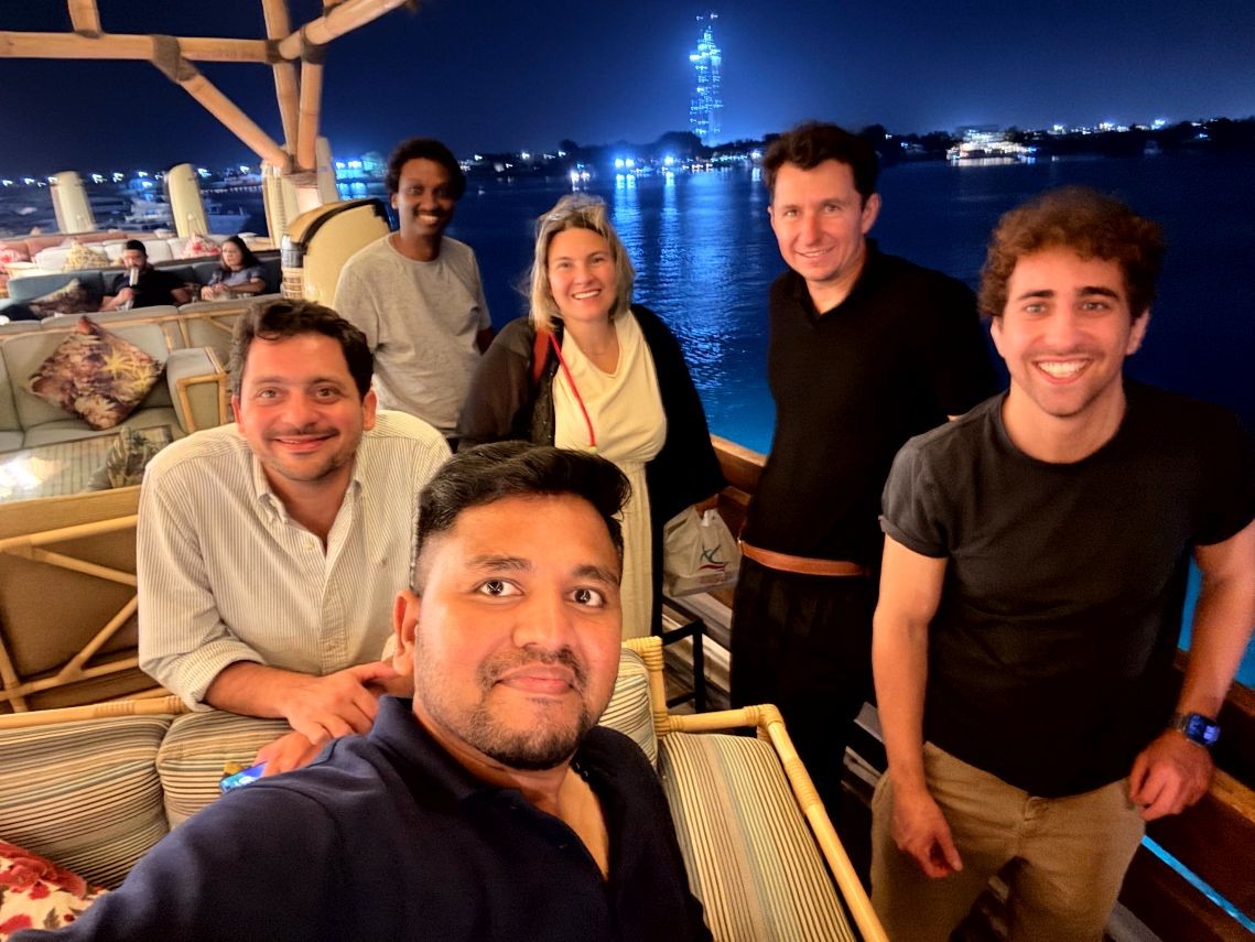 After a long day of work, the well-deserved dinner in great company